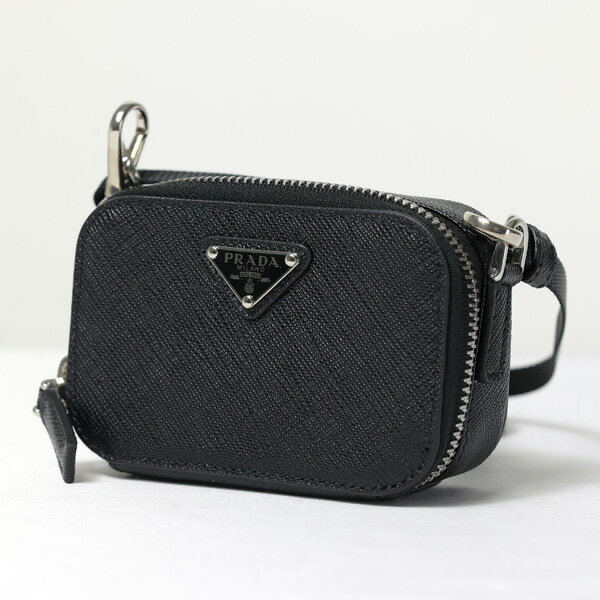 PRADA プラダ Saffiano Leather Mini Pouch ミニポーチ ミニバッグ ショルダーポーチ トライアングルロゴ レザー メンズ 2TT105 2AHF