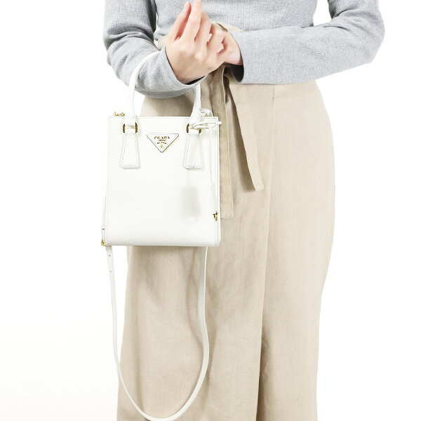 プラダ ハンドバッグ（レディース） 【5/18限定！当選確率1/2 最大100％バック】PRADA プラダ Small Saffiano Leather Hand Bag ハンドバッグ ショルダーバッグ クロスボディバッグ ミニバッグ 鞄 2way レザー ロゴ レディース 1BA358 NZV