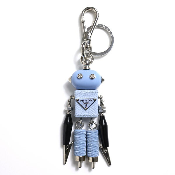 PRADA プラダ Saffiano Leather Robot Keychain Trick キーチェーン キーホルダー キーリング チャーム ストラップ ロボット レザー ロゴ レディース 1TR101 UYY