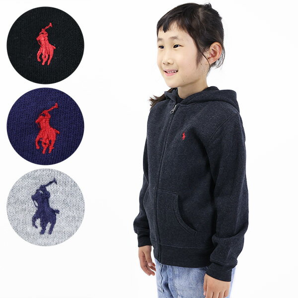 POLO RALPH LAUREN ポロラルフローレン FLEECE FULL ZIP HOODIE パーカー ジップアップパーカー ポニー 長袖 ロゴ キッズ 子供 322 547626