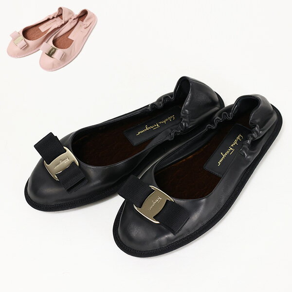 【5/31迄！SNSフォロワーさん限定 5％OFFクーポン発行中】Salvatore Ferragamo サルヴァトーレフェラガモ Nomadic Stories Ballet Flats ノマディック ストーリー バレーシューズ フラットシューズ バレリーナ リボン 靴 レザー レディース 01D973