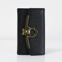 フェラガモ キーケース Salvatore Ferragamo サルヴァトーレフェラガモ GANCINI Key Case キーケース 6連 キーリング付き ガンチーニ レザー レディース 22D151