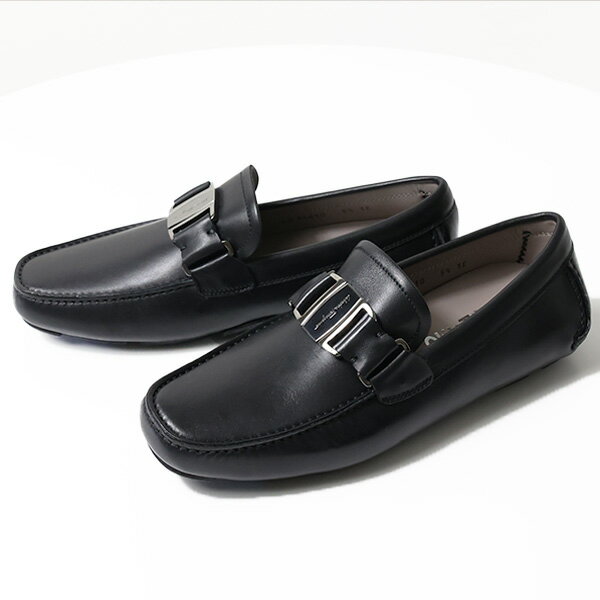 【5/31迄！SNSフォロワーさん限定 5％OFFクーポン発行中】Salvatore Ferragamo サルヴァトーレフェラガモ Driving Shoes ドライビングシューズ スリッポン ローファー 靴 スクエアトゥ レザー 本革 メンズ 698888