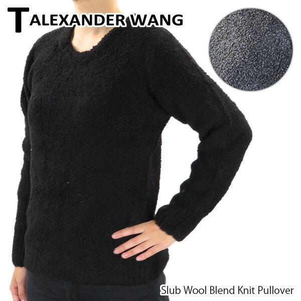 【5/18限定！当選確率1/2 最大100％バック】T by Alexander Wang ティーバイアレキサンダーワン Slub Wool Blend Knit Pullover ［402319F13］