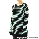 T by Alexander Wang ティーバイアレキサンダーワン Stripe Rayon Linen Long Sleeve Tee［400314R14］ Tシャツ カットソー 長袖 ボーダー