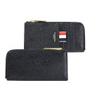 THOM BROWNE トムブラウン Flat Wallet ハーフジップウォレット コンパクト財布 フラグメントケース 小銭入れ カードホルダー メンズ MAW080A 00198 001