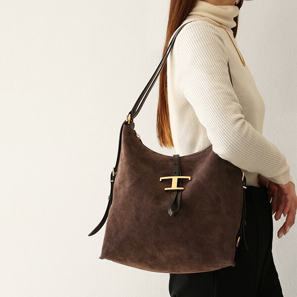 TOD'S トッズ ショルダーバッグ T TIMELESS Shoulder Bag Tタイムレス XBWTSEW0200P3A レディース スエード レザー ワンショルダー 鞄 LaG Onlinestore