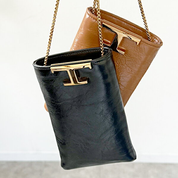 Rakuten - TOD'S トッズ スマホショルダー T Timeless Phone Case Tタイムレス XAWTSR31300S01 レディース レザー チェーン フォンケース ショルダーバッグ クロスボディ 鞄 LaG Onlinestore