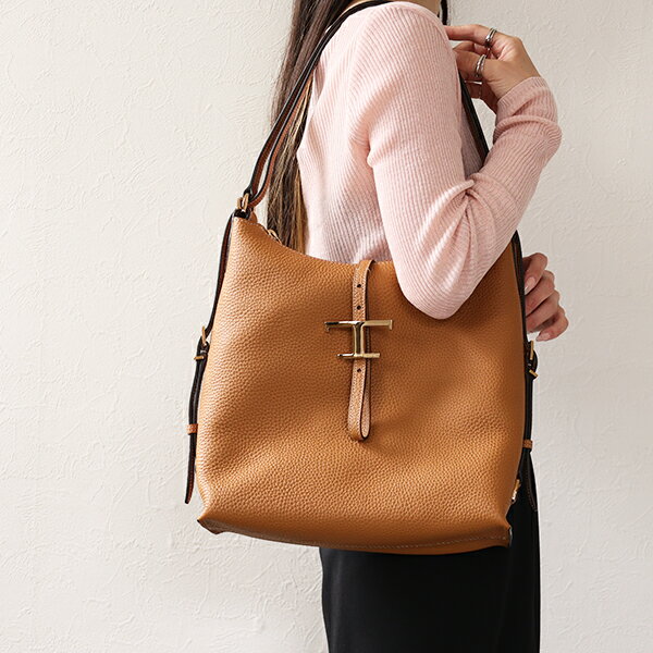 TOD'S トッズ ショルダーバッグ T TIMELESS Shoulder Bag Tタイムレス XBWTSEW0200 WNT レディース レザー バックパック 2WAY 鞄 LaG Onlinestore