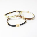 トリー バーチ レザーブレスレット レディース Tory Burch トリーバーチ ELEANOR LEATHER BRACELET ブレスレット バングル アクセサリー 18K ゴールド 真鍮 レザー 本革 ロゴ シンプル レディース 147235