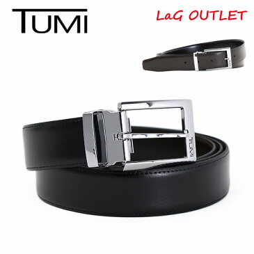 【LaGアウトレット】【訳アリ：キズ、シワ等】TUMI トゥミ Polished Harness Reversible Belt 15468NSDBOS ポリッシュ ハーネス ベルト リバーシブル ロゴ レザー オフィス メンズ アウトレット