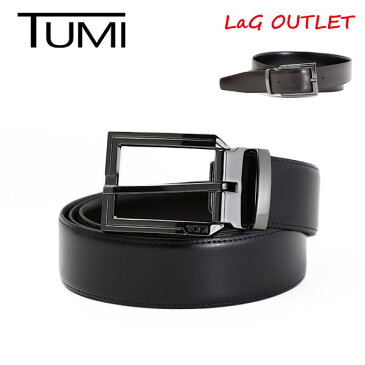 【LaGアウトレット】【訳アリ：キズ、シワ等】TUMI トゥミ Polished Etched Buckle Reversible Belt 15470NSDBOS ポリッシュ バックル ベルト リバーシブル ロゴ レザー オフィス メンズ アウトレット