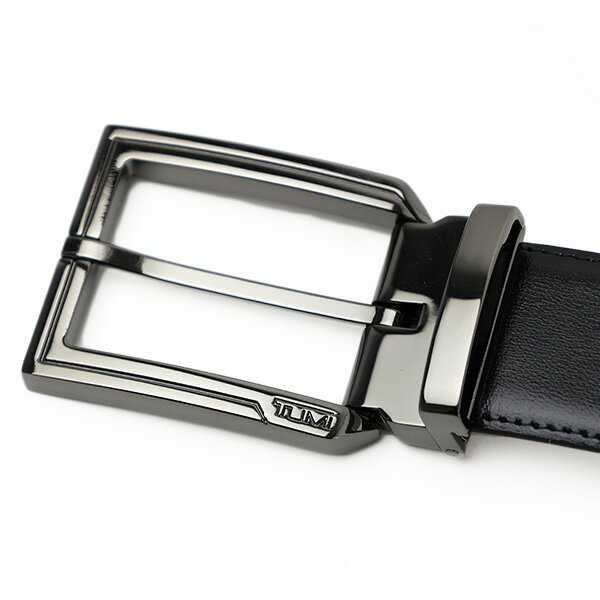 【LaGアウトレット】【訳アリ：キズ、シワ等】TUMI トゥミ Polished Etched Buckle Reversible Belt 15470NSDBOS ポリッシュ バックル ベルト リバーシブル ロゴ レザー オフィス メンズ アウトレット