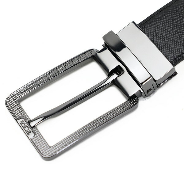 【LaGアウトレット】【訳アリ：キズ、シワ等】TUMI トゥミ Ballistic Etched Harness Reversible Belt 15961GNDDOS バリスティック ベルト リバーシブル ロゴ レザー オフィス カジュアル メンズ アウトレット