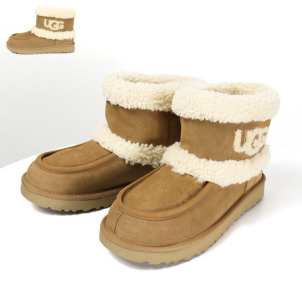 UGG アグ Ultra Mini UGG Fluff ムートンブーツ ウルトラミニ ショートブーツ 靴 スエード ボア レディース 1145410