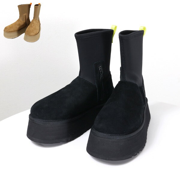 UGG アグ Classic Dipper ムートン ショートブーツ プラットフォーム 厚底 靴 スウェード レディース 1144031