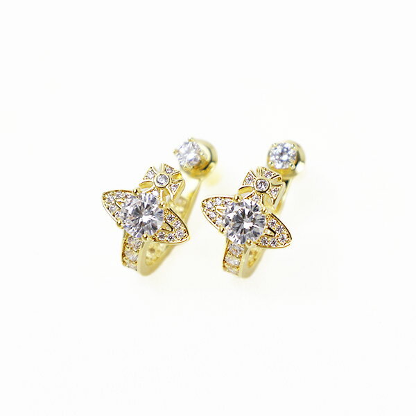 ヴィヴィアンウエストウッド 【返品交換不可】Vivienne Westwood ヴィヴィアンウエストウッド MAITENA EARRINGS ピアス イヤリング フラット オーブ ロゴ ストーン アクセサリー エレガント レディース 62030056