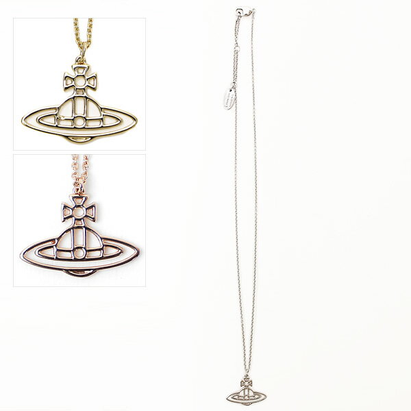 ヴィヴィアンウエストウッド ネックレス（レディース） VivienneWestwood ヴィヴィアンウエストウッド THIN LINES SHORT FLAT ORB Necklace 63020260 W003 R001 63020260 G002 ネックレス オーブ ペンダント アクセサリー レディース