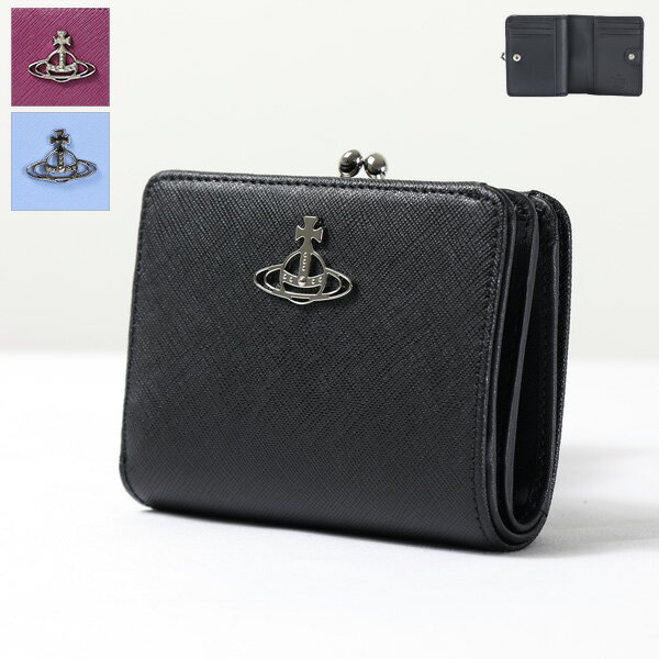 【5/18限定！当選確率1/2 最大100％バック】Vivienne Westwood ヴィヴィアンウエストウッド SAFFIANO WALLET POCKET 二つ折り財布 折りたたみ財布 レディース 51010020 L001N