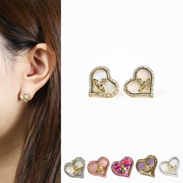 【5/18限定！当選確率1/2 最大100％バック】Vivienne Westwood ヴィヴィアンウエストウッド PETRA Heart Earrings 62010074 02P276 G208 ピアス アクセサリー オーブ ハート クリスタル レディース