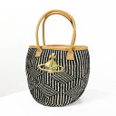 ヴィヴィアンウエストウッド トートバッグ（レディース） Vivienne Westwood ヴィヴィアンウエストウッド JANE BASKET BAG ジェーン バスケットバッグ かごバッグ トートバッグ 鞄 ストライプ オーブ レディース 4202008OU W00QF ET