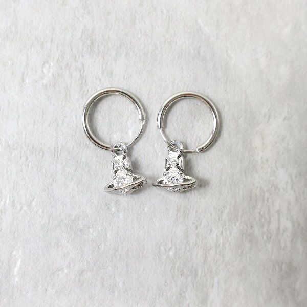 【5/18限定！当選確率1/2 最大100％バック】Vivienne Westwood ヴィヴィアンウエストウッド NINA SPARKLE EARRINGS ピアス フープピアス アクセサリー 両耳用 シルバー 2way オーブ レディース 62010109