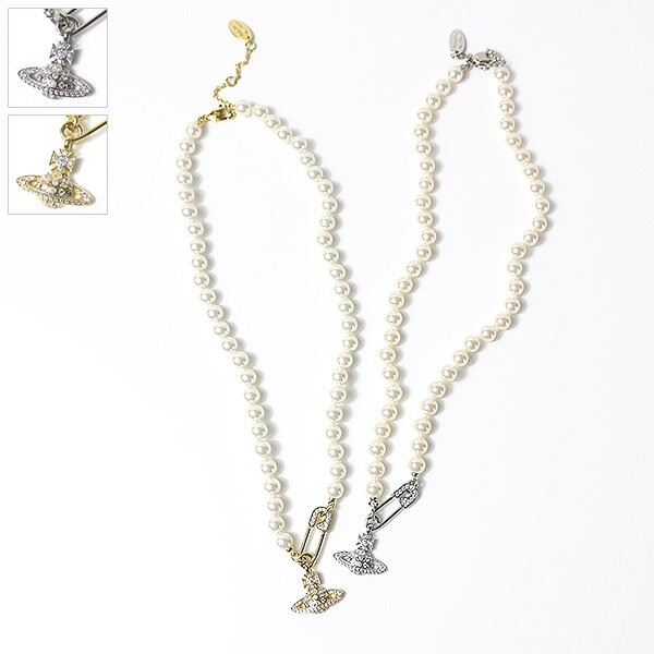 Vivienne Westwood ヴィヴィアンウエストウッド Lucrece Pearl Necklace ネックレス アクセサリー 真鍮 オーブ パール クリスタル エレガント ロゴ レディース 63010072 LaG Onlinestoreのサムネイル