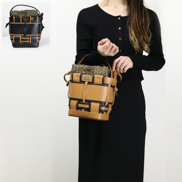 Rakuten - ZANCHETTI ザンケッティ WOVEN SMALL BUCKET BAG WBUS 734 ウーブン スモール バケットバッグ ショルダーバッグ ハンドバッグ 鞄 巾着 ロゴ レザー レディース WBUS 734 LaG Onlinestore