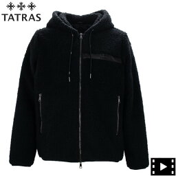 タトラス ボアパーカー メンズ 【セール】タトラス ブルゾン メンズ ボア ジップアップパーカー ドマージオ TATRAS DOMAGIO TAT MTAT22A4860-L BLACK【返品交換不可】special priceAM