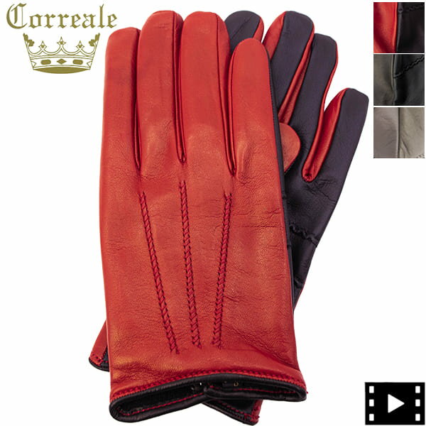 グローブス　手袋（メンズ） コレアーレグローブス 手袋 メンズ シープスキン ナッパレザー カシミア タッチパネル対応 グローブ Correale gloves CRM-6072