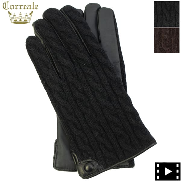 グローブス　手袋（メンズ） コレアーレグローブス 手袋 メンズ ラムレザー カシミヤ グローブ 手袋 タッチパネル対応 Correale gloves CRM-6091 CRG