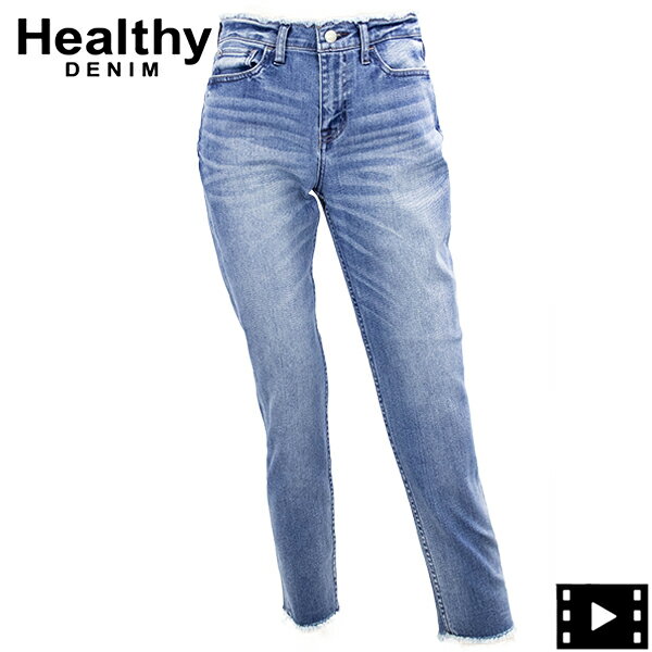 ヘルシーデニム デニム レディース ストレッチ テーパードデニムパンツ HEALTHY DENIM H58352803ltf H.SALT HLD Light Fringe