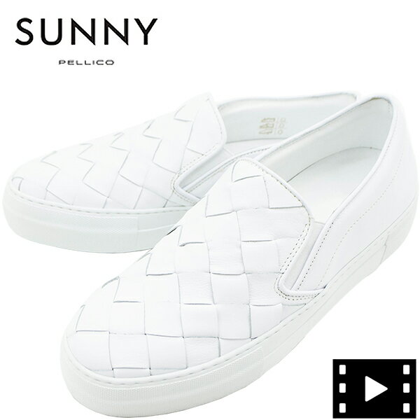 ペリーコサニー スニーカー メンズ イントレチャート レザースリッポン ジョイア PELLICO SUNNY GIOIA M001 LOTUS INTR PLS BIANCO