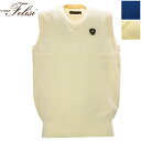 【セール】フェリージゴルフ ウェア メンズ Vネックニットベスト Felisi GOLF MS V NECK KNIT VEST FLG631M18 FLG 674 INDIGO【返品交換不可】special priceAM