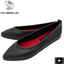 フォックスアンブレラ シューズ レディース レインシューズ ポインテッドトゥ パンプス FOX UMBRELLAS SS23-07W FOX LOAFERS RUBBER BLACK