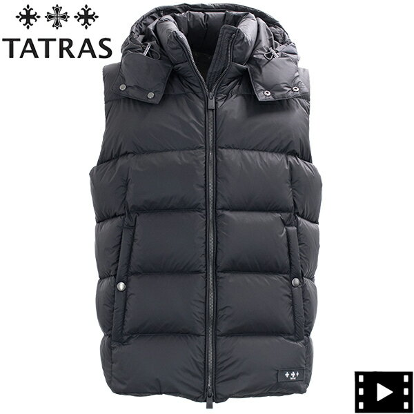 タトラス ダウン メンズ デタッチャブルフード ダウンベスト ポセイドーネ TATRAS POSEIDONE TAT MTAT23A4842 BLACK