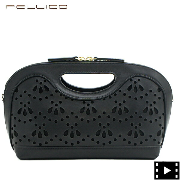 ペリーコ バッグ レディース レザー 2WAY ハンドバッグ アネッリ PELLICO ANELLI CESTO MINI PLC PP232DAPP230020 BLACK