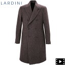 ラルディーニ コート メンズ カシミヤ混ウール ヘリンボーン ダブルブレスト チェスターコート LARDINI JY23218Q LRD ITC61614 3216-723218Q614 851CA