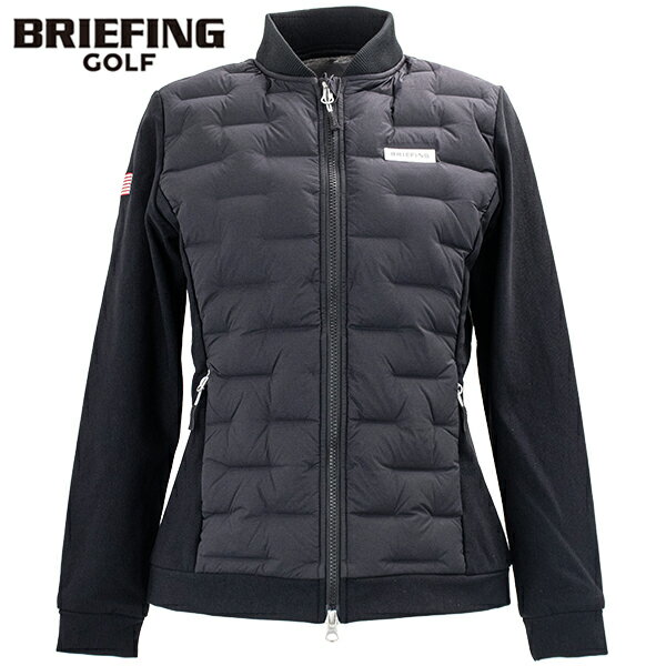 【セール】ブリーフィング ゴルフ ウェア レディース ハイブリッドダウンMA-1ジャケット BRIEFING GOLF WS HYBRID DOWN MA-1 JACKET BRG233W43 BRG BLACK【返品交換不可】 special priceAL