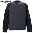 ブリーフィング ゴルフ ウェア メンズ BRIEFING GOLF MS HYBRID DOWN CREW NECK BRG233M51 BRG 010 BLACK