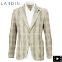 ラルディーニ ジャケット メンズ コットン リネン混 チェック シングルジャケット LARDINI JZIZUMO79 LRD 4116-AIZUMO0502 LRD 200M