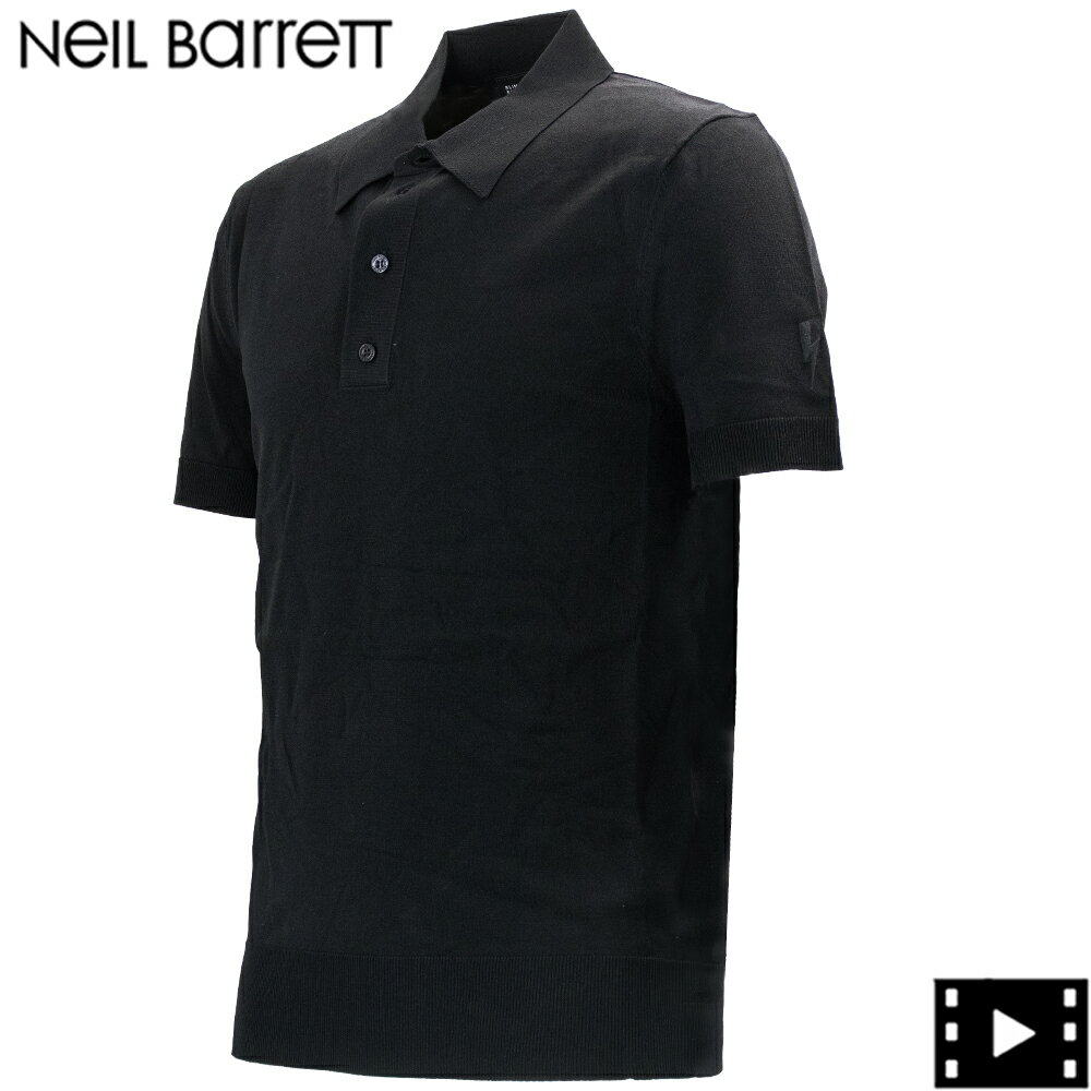 ニールバレット ポロシャツ メンズ スリムフィット NEIL BARRETT SLIM FIT 4138-575973A600 NBT 001N