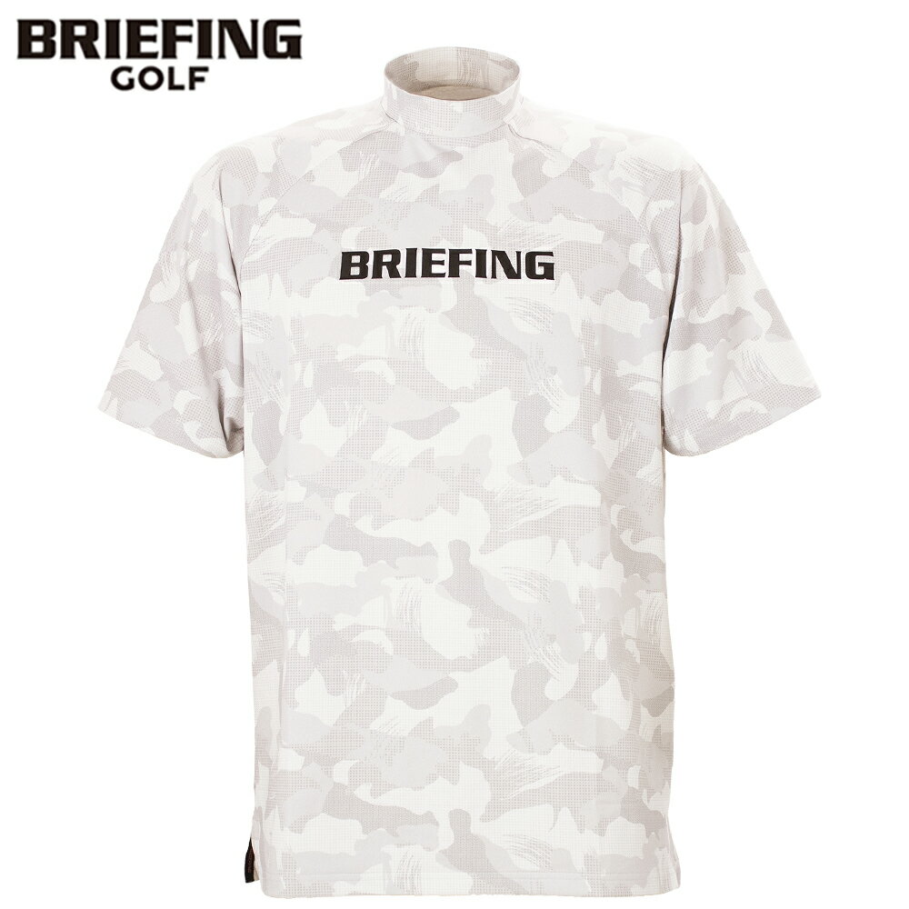 ブリーフィング ゴルフ ウェア メンズ カモフラージュ モックネックリラックスフィット BRIEFING GOLF CAMOUFLAGE MOCKNECKRELAXEDFIT BRG241M67 BRG 000 WHITE