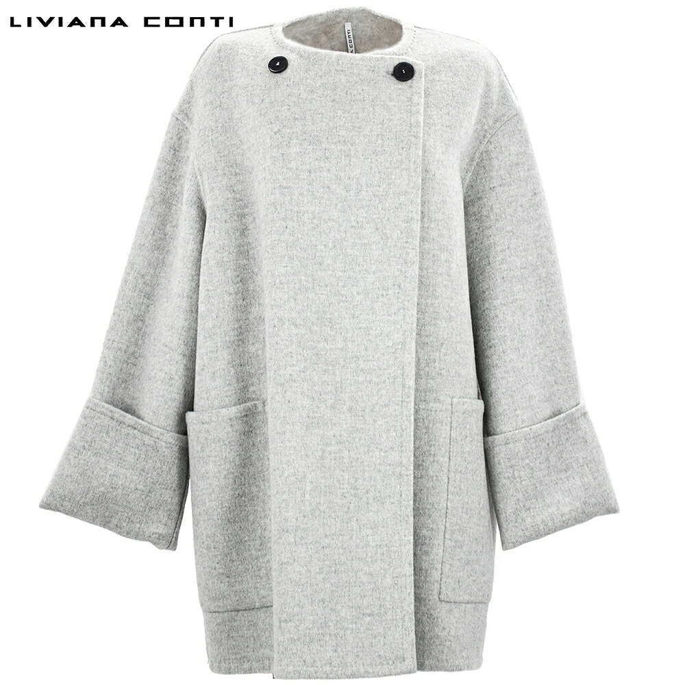 LIVIANA CONTI リビアナコンティ 24A-F4WW61 ノーカラーウールコート 