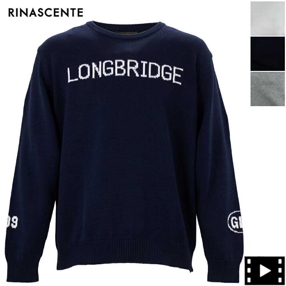 Knit Sweater - リナシェンテ ニット メンズ コットンニット ロゴ クルーネックセーター RINASCENTE 233-85002