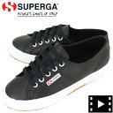 スペルガ SUPERGA レディース レザー ローカットスニーカー S8115BW 2750-NAPLNGCOTU 4010 BLK/Wht C39(ブラック×ホワイト)