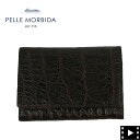 ペッレモルビダ カードケース PMO-CRS002 クロコダイル レザー 名刺入れ PELLE MORBIDA（ダークブラウン） EXLT