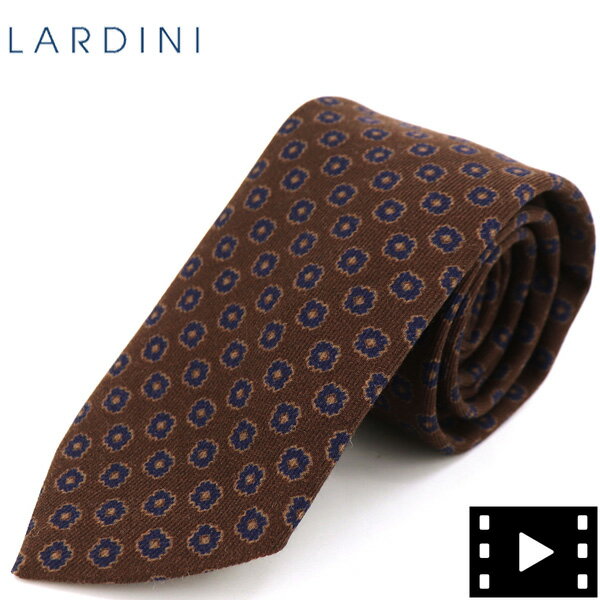 ラルディーニ ラルディーニ ネクタイ メンズ 小花柄 ネクタイ LARDINI JUCRC7/IP57116 LRD 450BL（ブラウン）