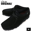 クラークス クラークス オリジナルズ メンズ ゴアテックス スエード ワラビー CLARKS ORIGINALS WALLABEE GTX CLK 26149449 BLACK SUEDE（ブラック）