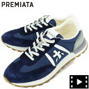 【セール 半額以下】プレミアータホワイト スニーカー メンズ ナイロン スエード ローカットスニーカー PREMIATA WHITE JOHN LOW PRH 5185 BLU（ネイビー）【返品交換不可】special priceBM